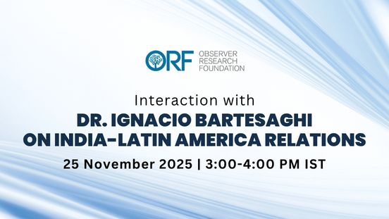 Interaction with Dr. Ignacio Bartesaghi on India-Latin America Relations  